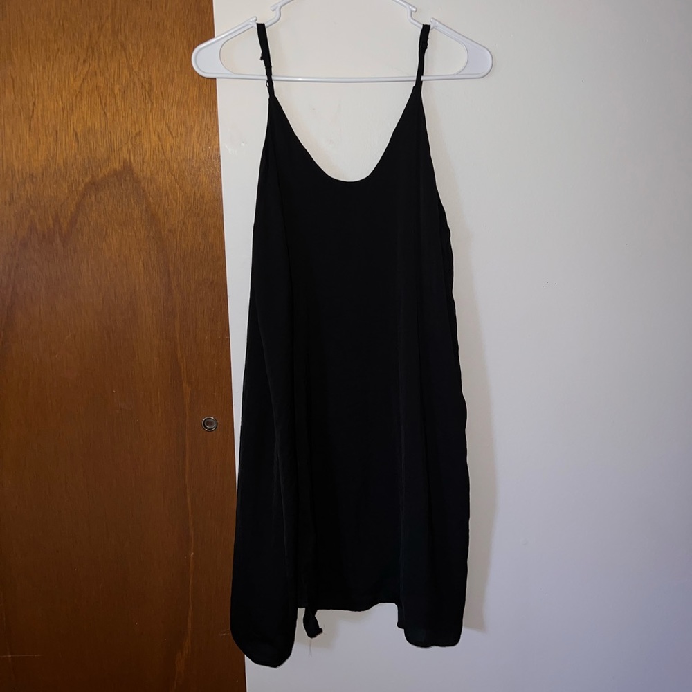Francesca’s black slip dress